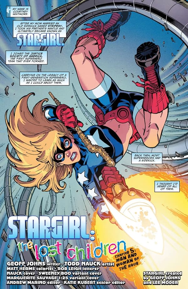 Interior preview page from Stargirl: The Lost Children #5