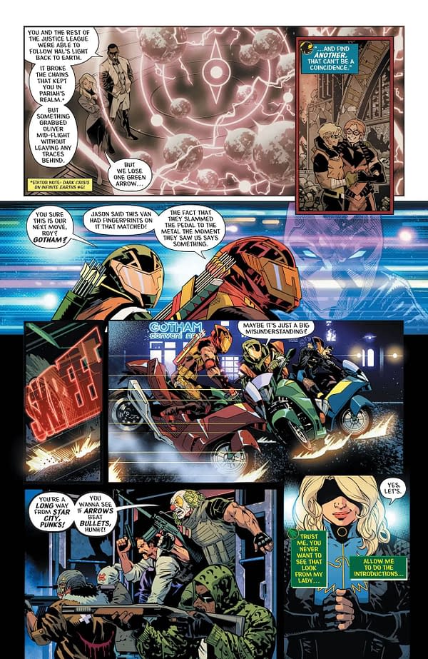 Interior preview page from Green Arrow #1