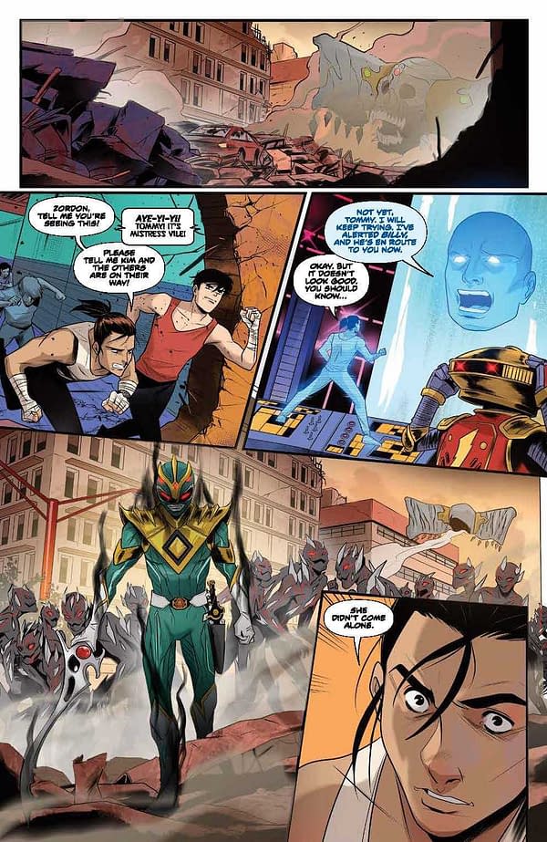 Interior preview page from Mighty Morphin Power Rangers #107