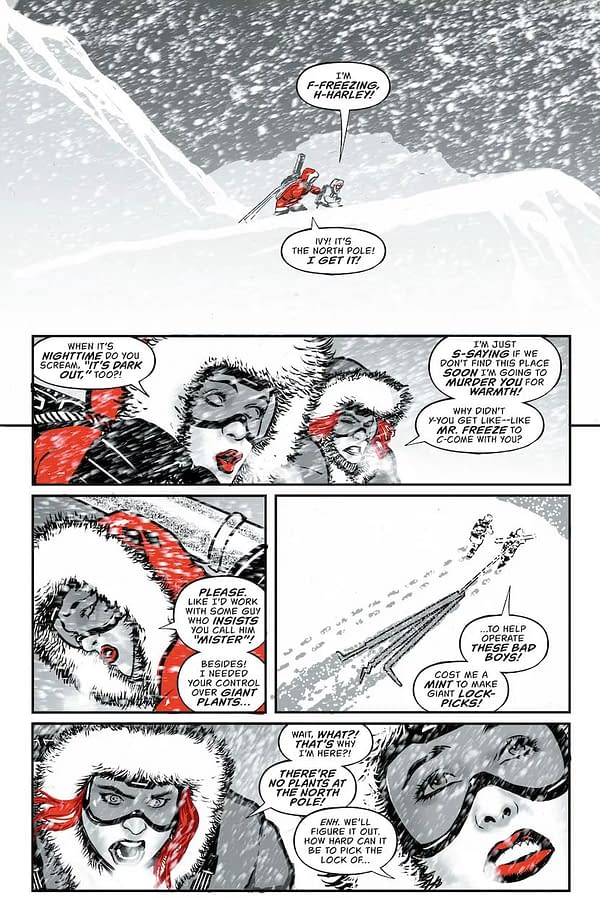 Interior preview page from Harley Quinn Black + White + Redder #1