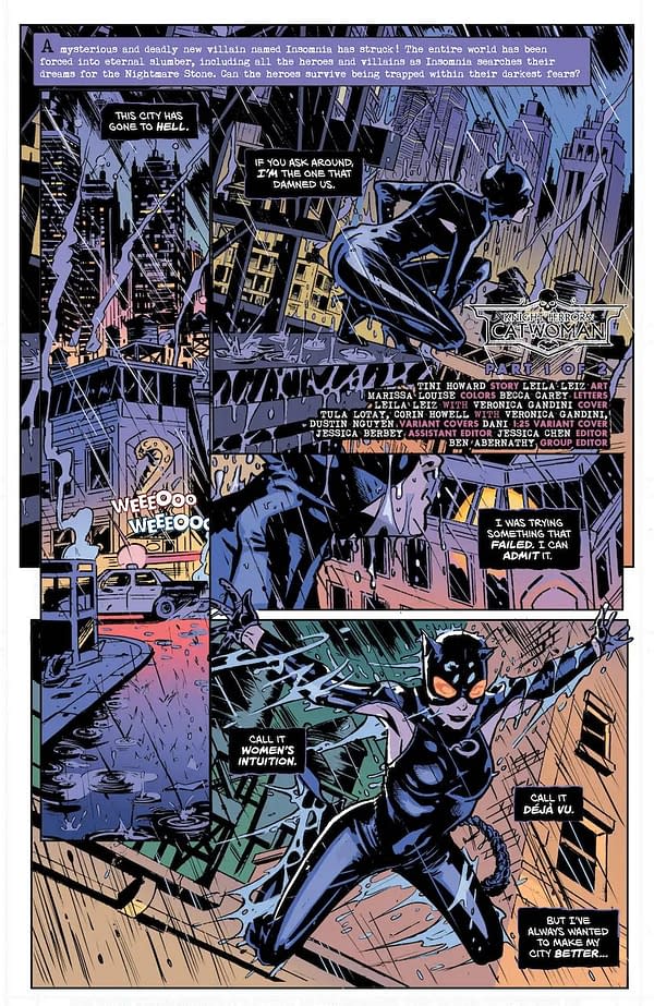 Interior preview page from Knight Terrors: Catwoman #1