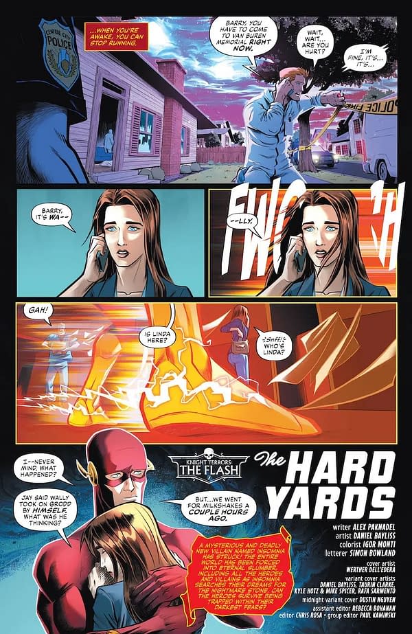 Interior preview page from Knight Terrors: The Flash #1