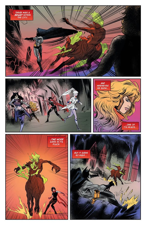 Interior preview page from DC RWBY #7