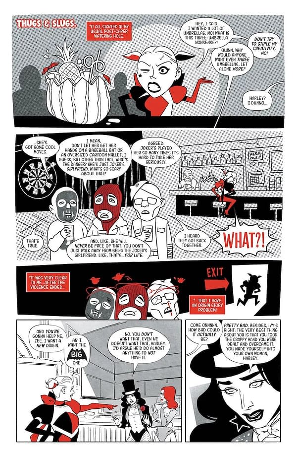 Interior preview page from Harley Quinn: Black + White + Redder #2