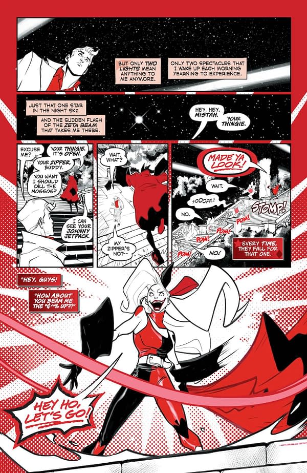 Interior preview page from Harley Quinn: Black + White + Redder #3
