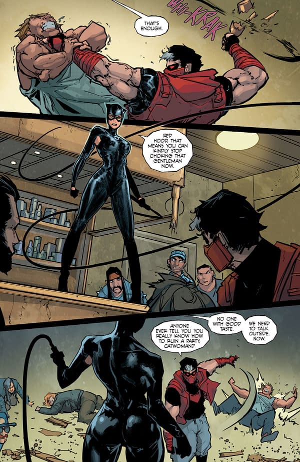 Interior preview page from Batman/Catwoman: The Gotham War - Red Hood #2