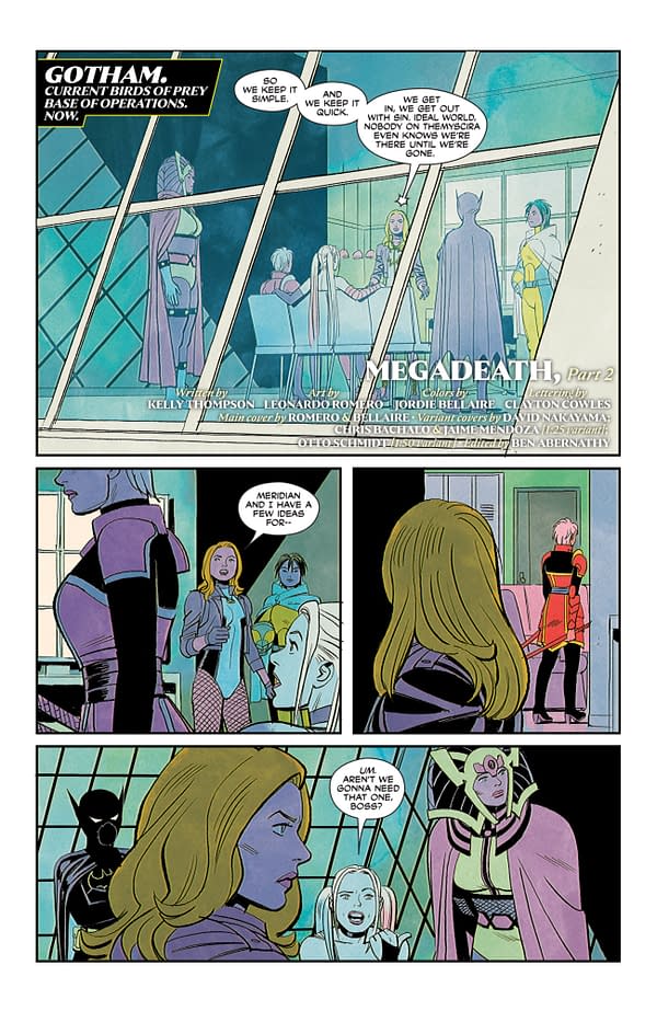 Interior preview page from Birds of Prey #2