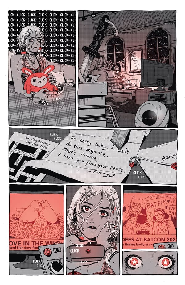 Interior preview page from Harley Quinn: Black, White, and Redder #4