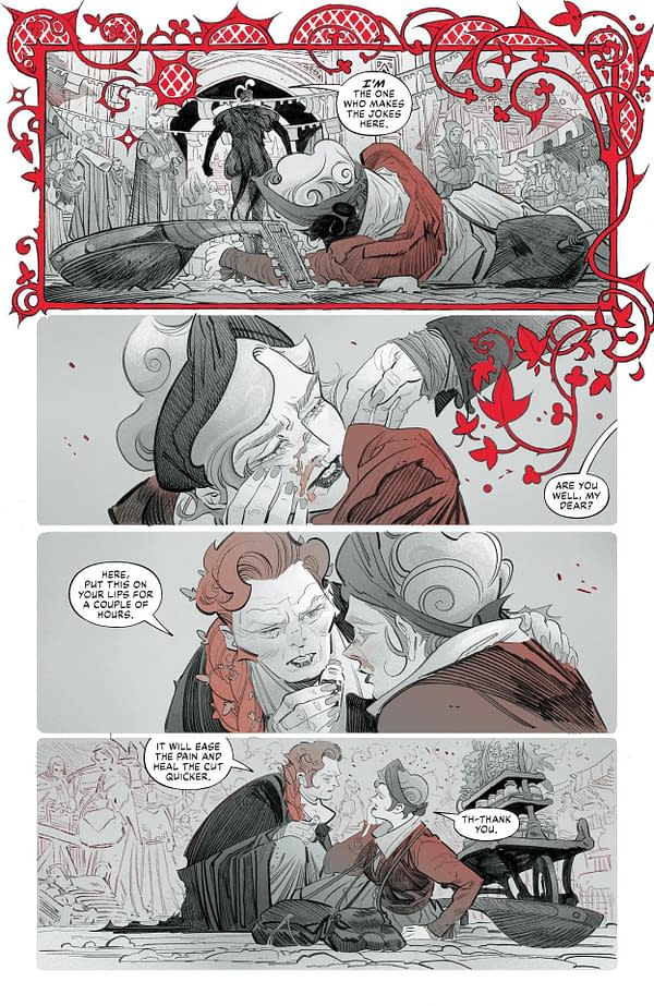 Interior preview page from Harley Quinn: Black + White + Redder #5