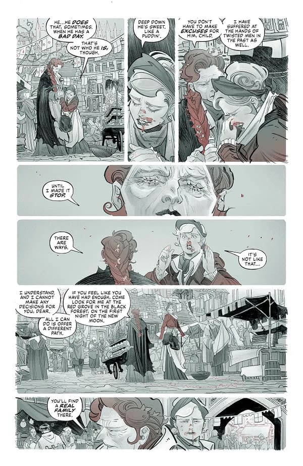 Interior preview page from Harley Quinn: Black + White + Redder #5