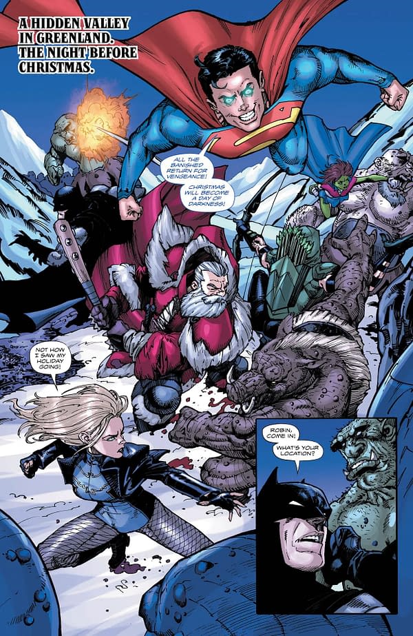 Interior preview page from Batman/Santa Claus: Slilent Knight #4
