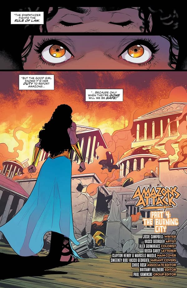 Interior preview page from Amazons Attack #4