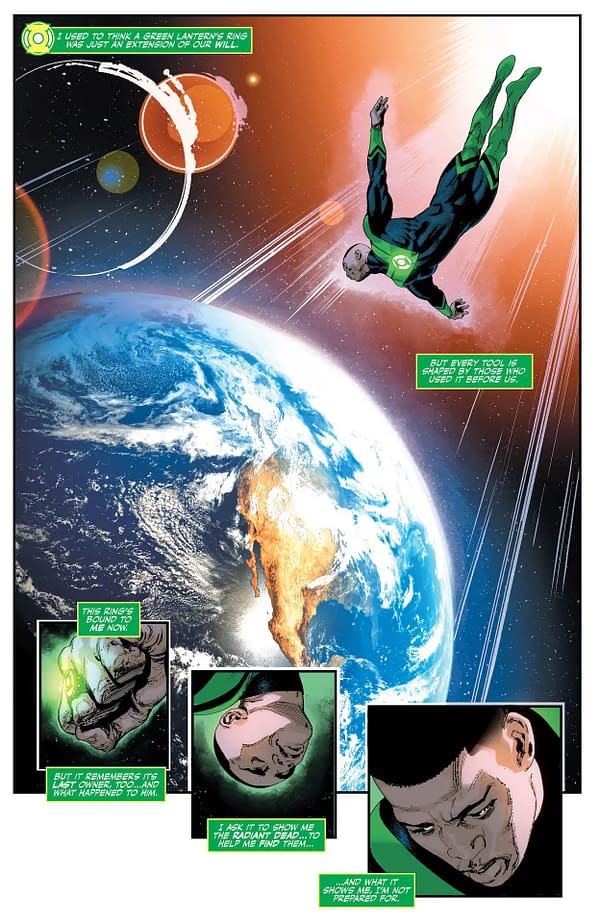 Interior preview page from Green Lantern: War Journal #5