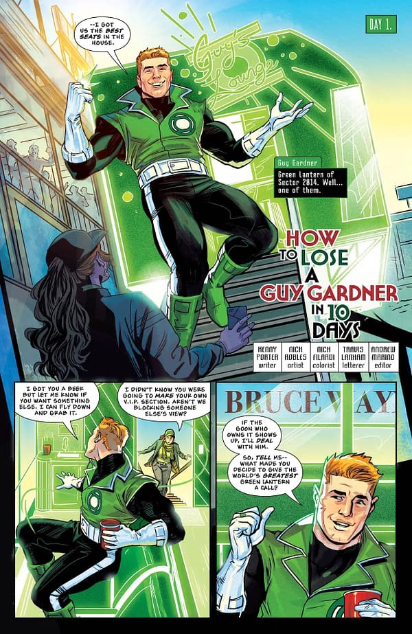 Interior preview page from DC's How to Lose a Guy Gardner in 10 Days #1