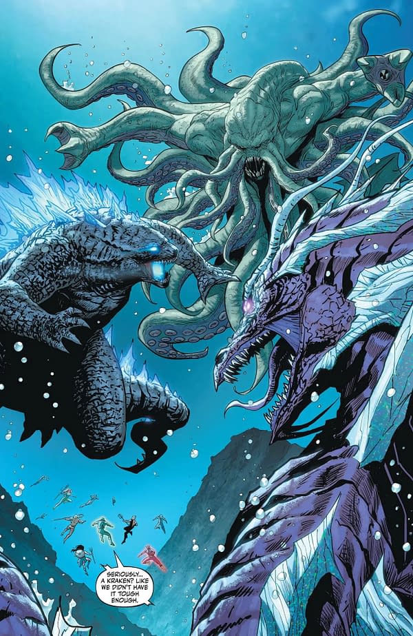 Interior preview page from Justice League vs. Godzilla vs. Kong #5