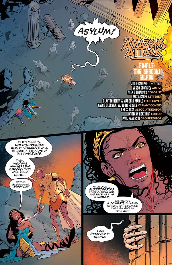 Interior preview page from Amazons Attack #6