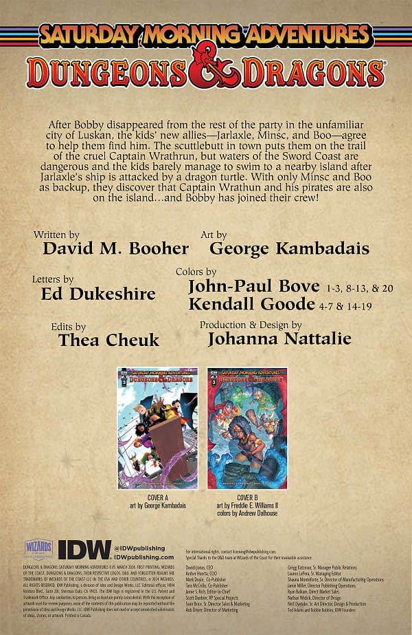 Interior preview page from DUNGEONS AND DRAGONS: SATURDAY MORNING ADVENTURES II #3 GEORGE KAMBADAIS COVER