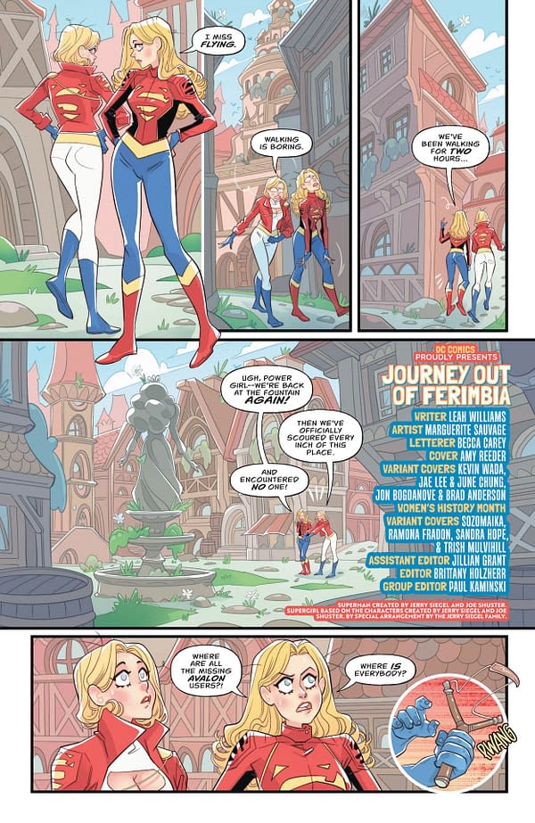 Interior preview page from Power Girl #7