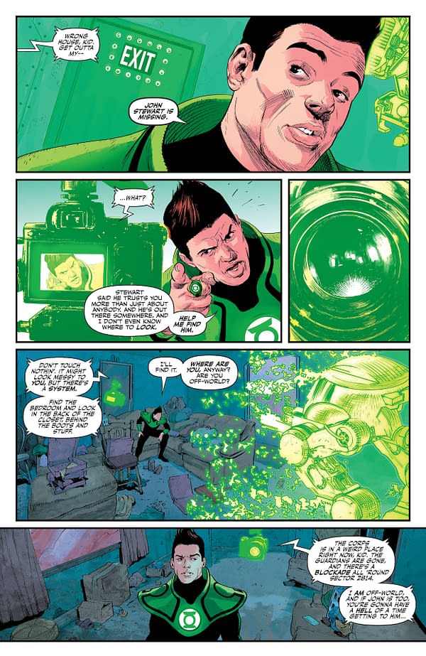 Interior preview page from Green Lantern: War Journal #8