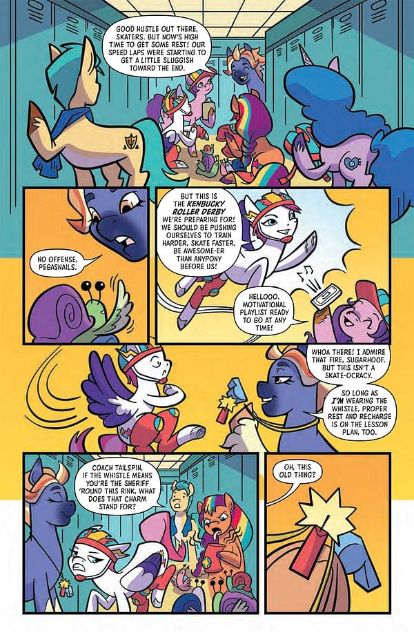 Interior preview page from MY LITTLE PONY: KENBUCKY ROLLER DERBY #3 BRIANNA GARCIA COVER