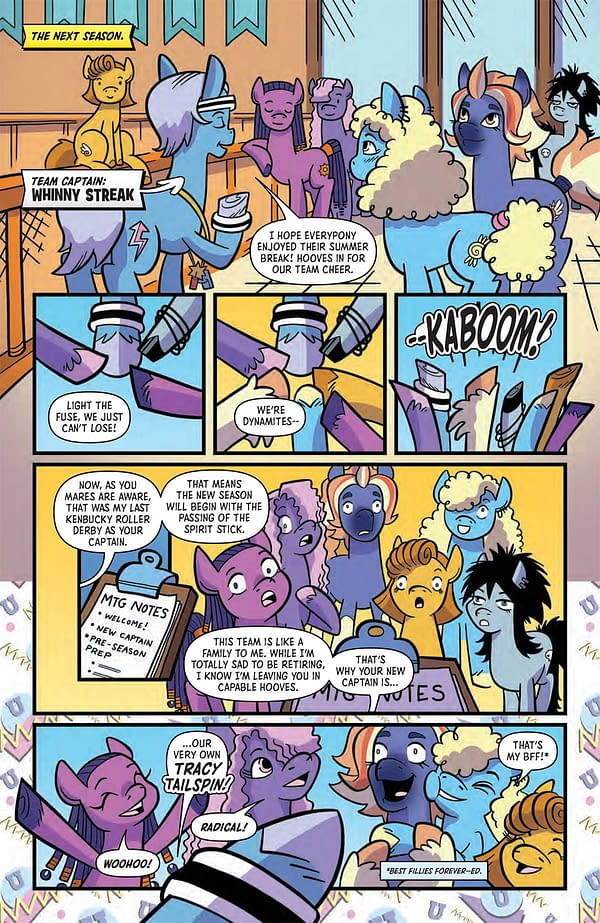 Interior preview page from MY LITTLE PONY: KENBUCKY ROLLER DERBY #3 BRIANNA GARCIA COVER