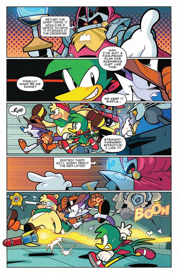 Interior preview page from SONIC THE HEDGEHOG: FANG THE HUNTER #4 AARON HAMMERSTROM COVER