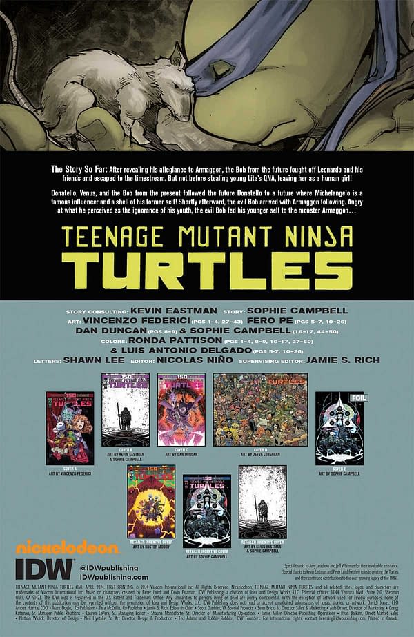 Interior preview page from TEENAGE MUTANT NINJA TURTLES #150 VINCENZO FEDERICI COVER
