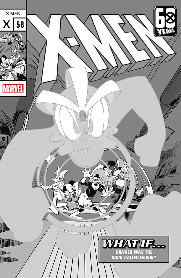Cover image for AMAZING SPIDER-MAN #49 GIADA PERISSINOTTO DISNEY WHAT IF? BLACK AND WHITE VARIAN T [BH]