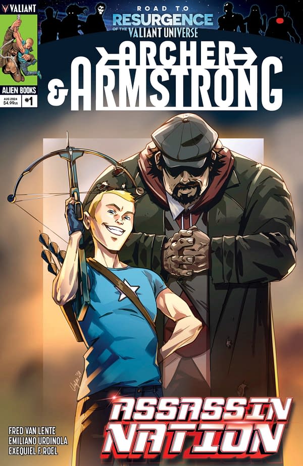 Archer & Armstrong in Valiant & Alien Books August 2024 Solicits