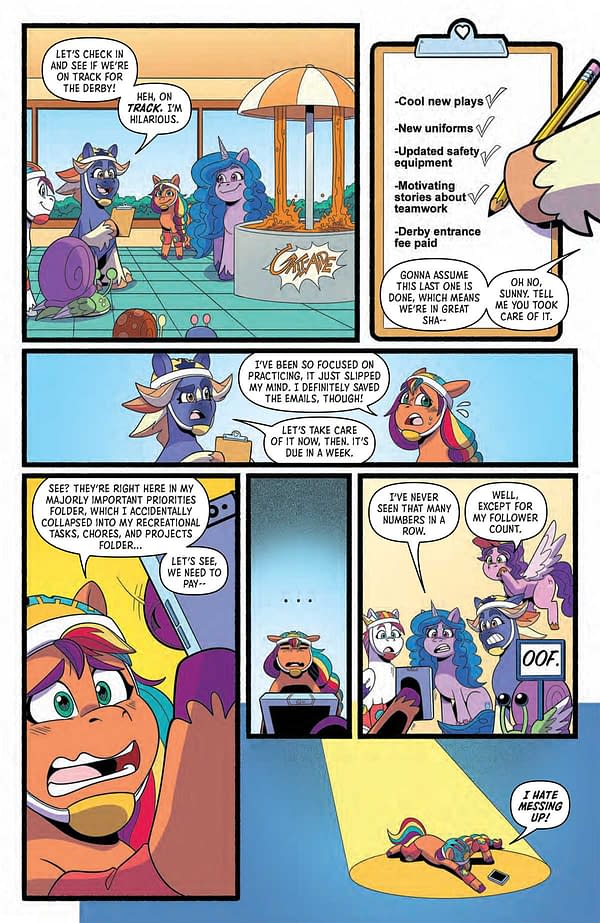 Interior preview page from MY LITTLE PONY: KENBUCKY ROLLER DERBY #4 SOPHIE SCRUGGS COVER