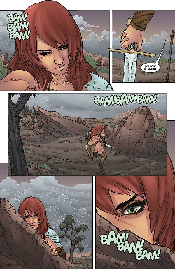 Interior preview page from Red Sonja: Empire of the Damned #2