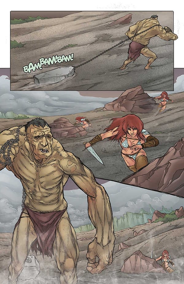 Interior preview page from Red Sonja: Empire of the Damned #2