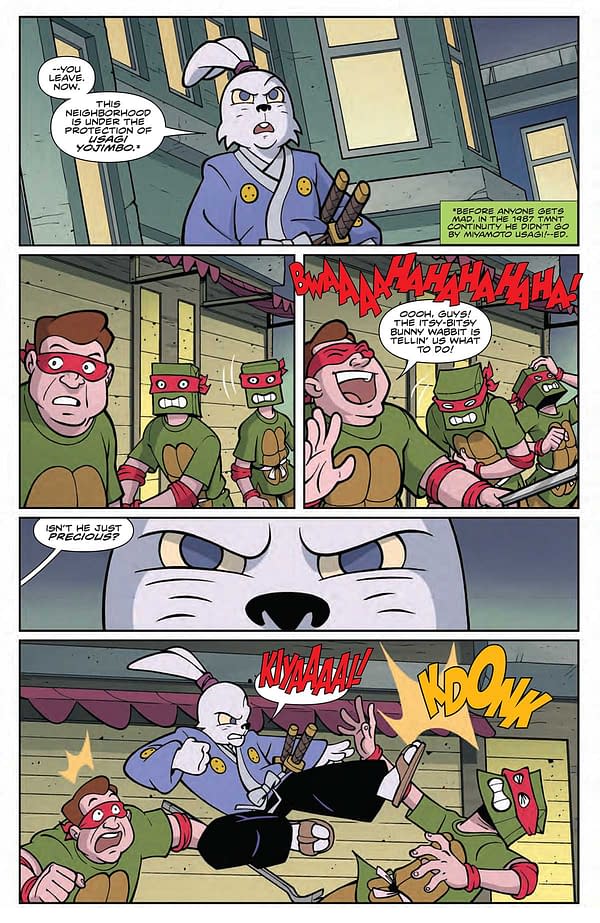 Interior preview page from TMNT/USAGI YOJIMBO: SMA #1 JACK LAWRENCE COVER