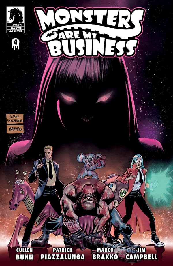 Cover image for MONSTERS ARE MY BUSINESS #4 JIM CAMPBELL COVER