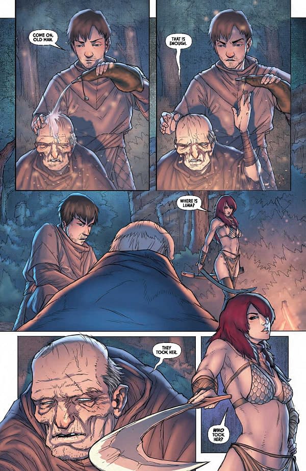 Interior preview page from Red Sonja: Empire of the Damned #4