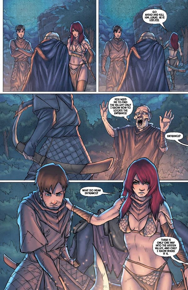 Interior preview page from Red Sonja: Empire of the Damned #4