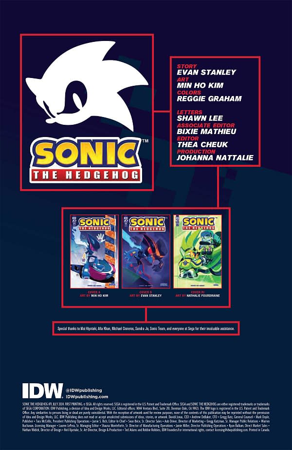 Interior preview page from 82771401521807111 SONIC THE HEDGEHOG #71 MIN HO KIM COVER, by Evan Stanley & Min Ho Kim & Min Ho Kim, in stores Wednesday, July 31, 2024 from idw