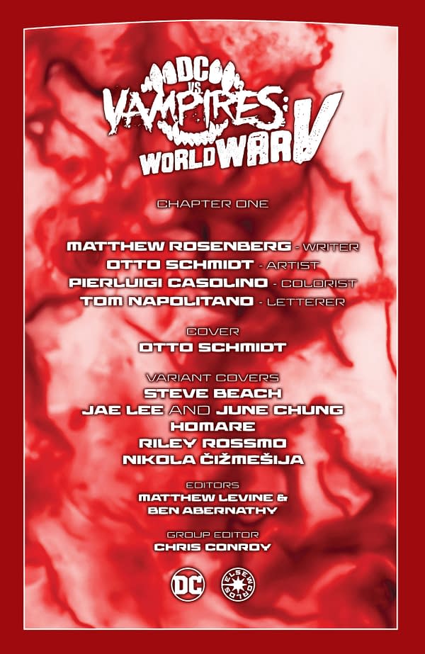 Inside preview page of DC vs Vampires: World War V #1