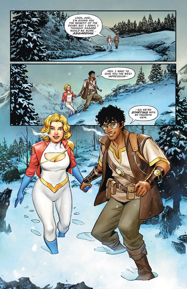 Inside preview page of Power Girl No. 12