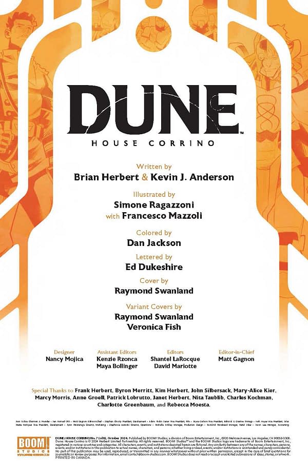 Interior preview page from Dune: House Corrino #7