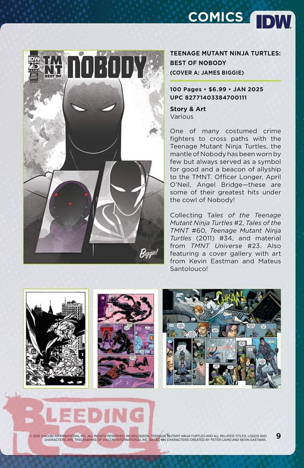 IDW January 2025 Solicits