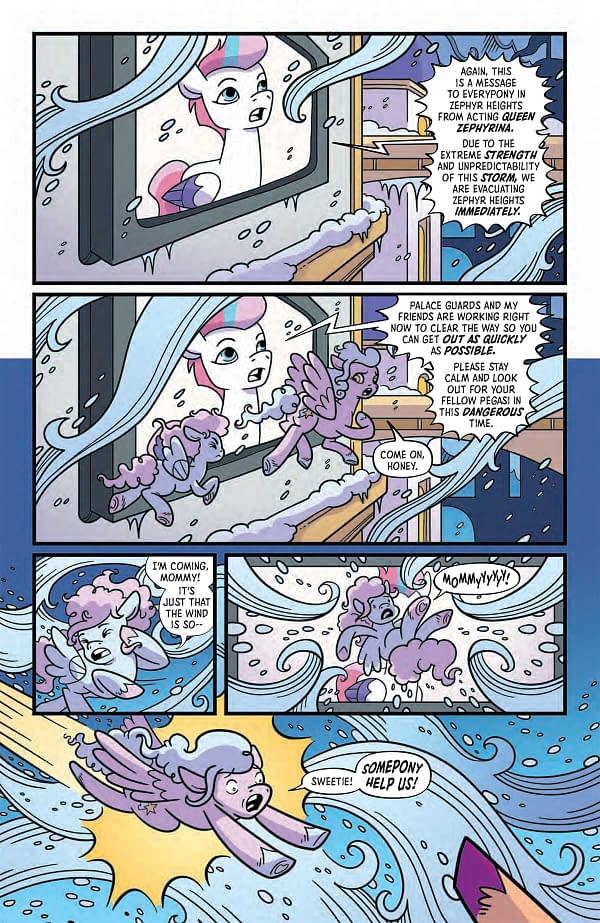 Interior preview page from MY LITTLE PONY: THE STORM OF ZEPHYR HEIGHTS #2 JUSTASUTA COVER