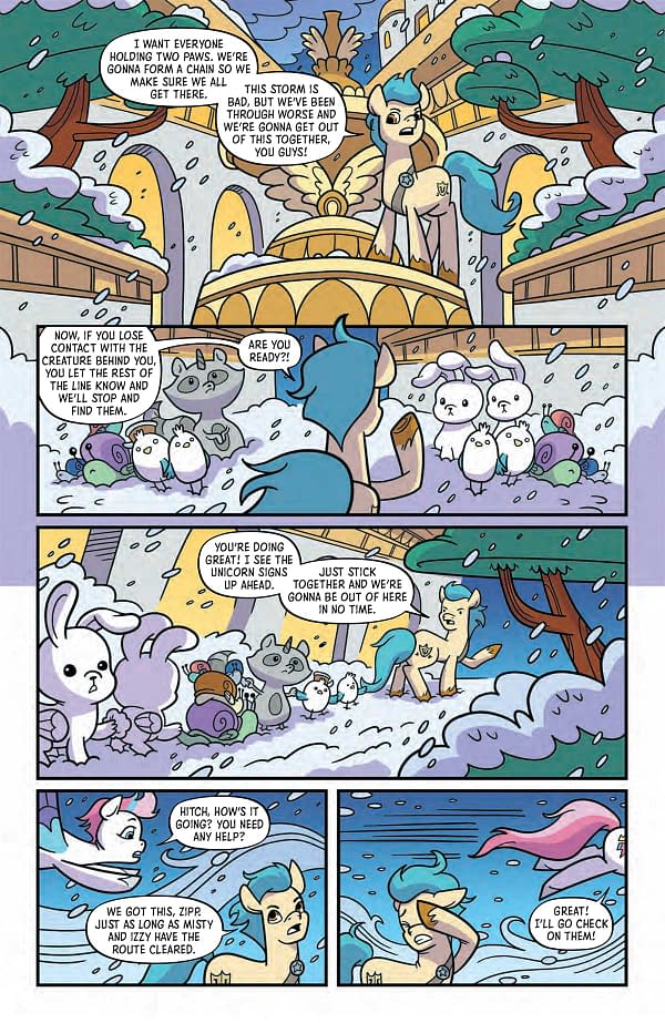 Interior preview page from MY LITTLE PONY: THE STORM OF ZEPHYR HEIGHTS #2 JUSTASUTA COVER