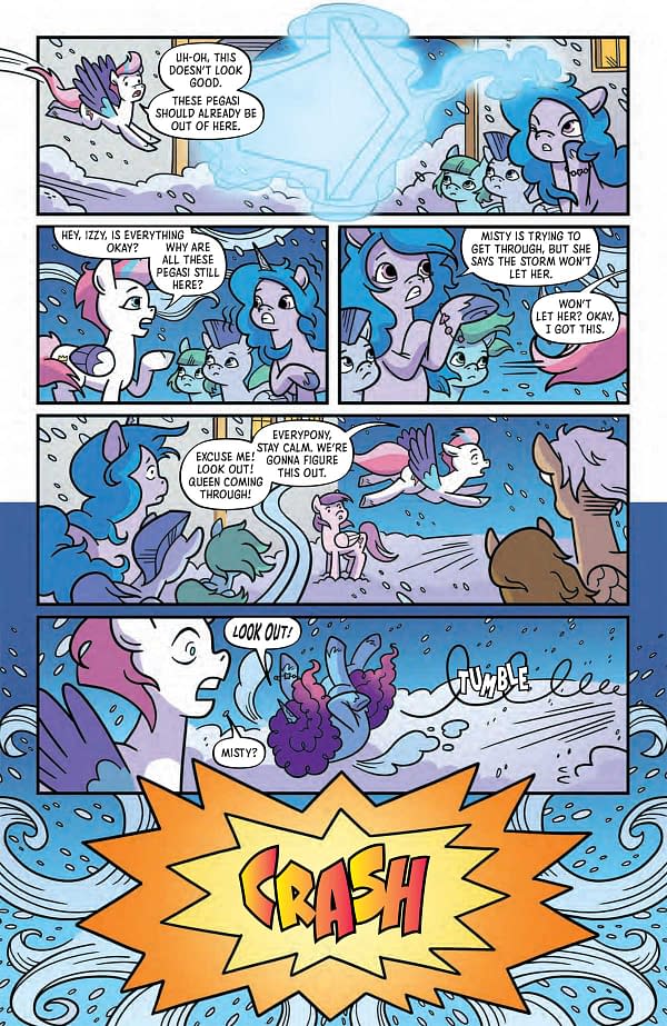 Interior preview page from MY LITTLE PONY: THE STORM OF ZEPHYR HEIGHTS #2 JUSTASUTA COVER