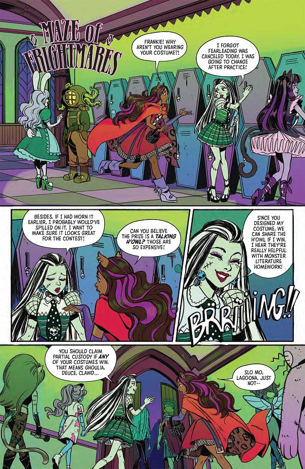 Interior preview page from MONSTER HIGH HALLOWEEN SPECIAL #1 CELIA LOWENTHAL COVER