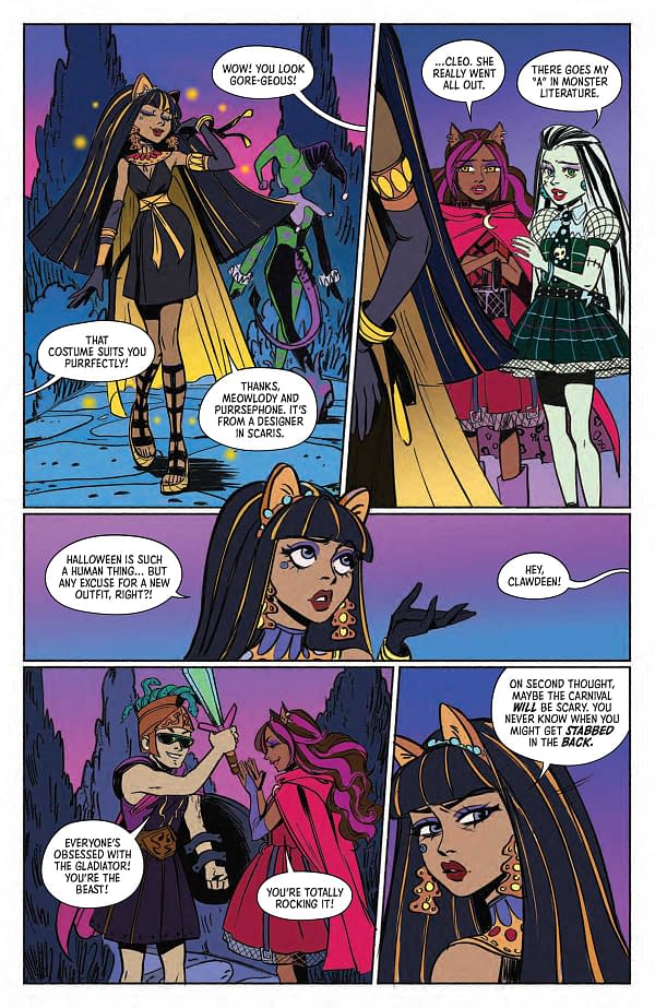 Interior preview page from MONSTER HIGH HALLOWEEN SPECIAL #1 CELIA LOWENTHAL COVER