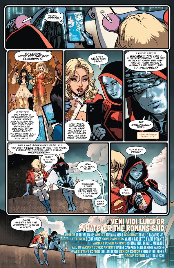 Interior preview page from Power Girl #14