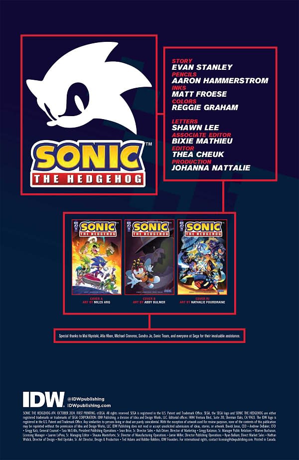 Interior preview page from SONIC THE HEDGEHOG #74 MILES ARQ COVER