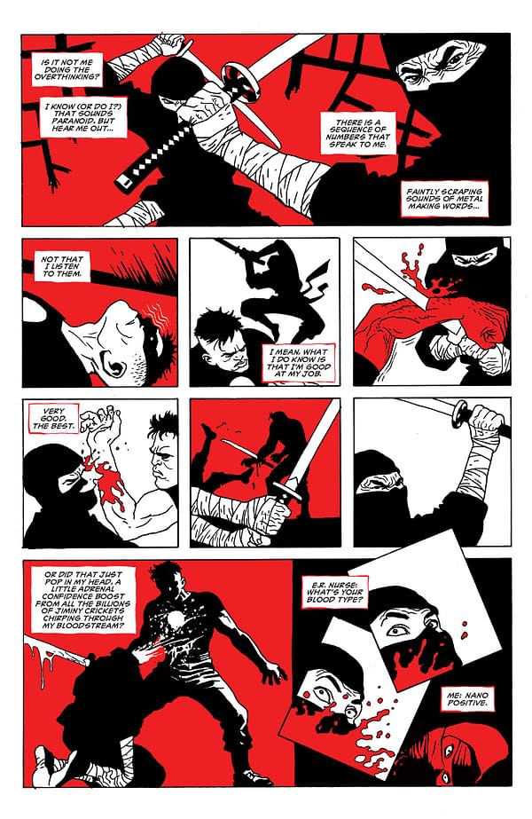 First Look at Brian Azzarello& Eduardo Risso: Black White & Bloodshot