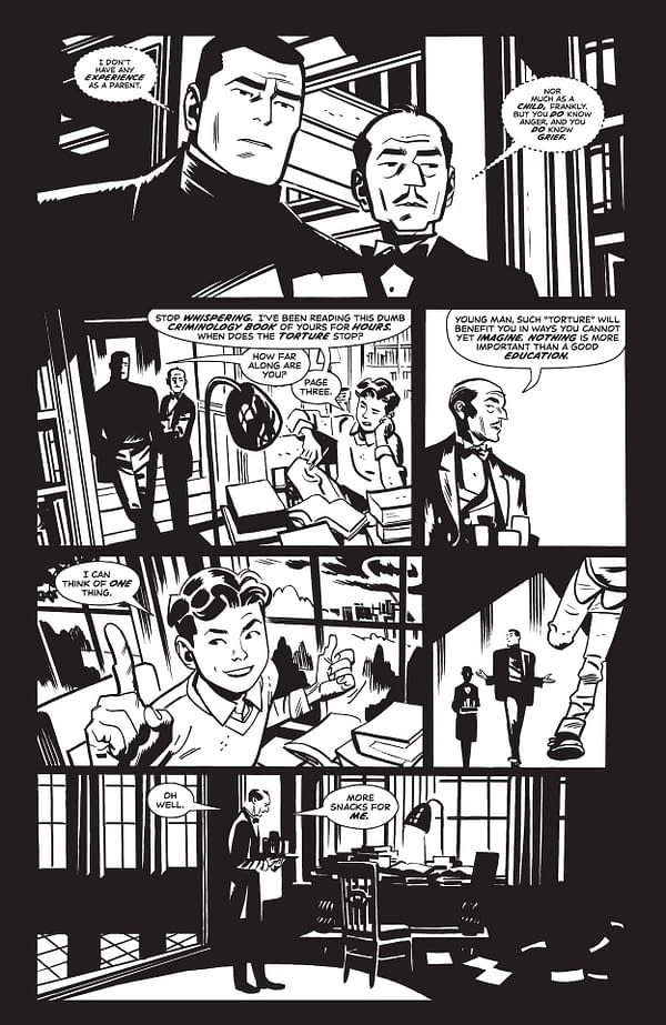 Interior preview page from Batman and Robin: Year One - Noir Edition #1